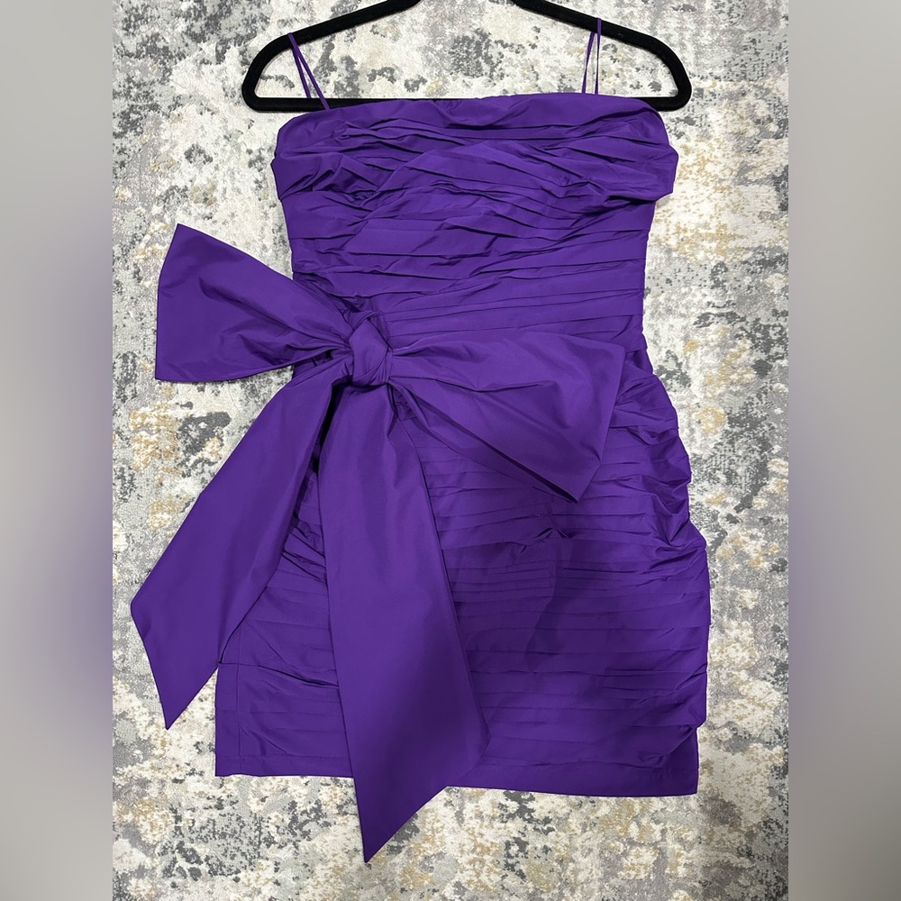 Purple mini dress with bow size 4